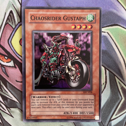 IOC-018 Chaosrider Gustaph Super Rare Unlimited Edition NM Yugioh Card