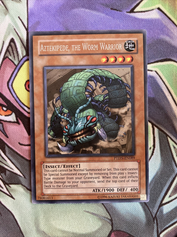 PTDN-EN089 Aztekpiede, The Worm Warrior Rare UNL Edition NM Yugioh Card