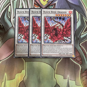 LC5D-EN099 x3 Black Rose Dragon Common Excellent Condition Yugioh