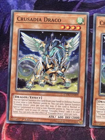 CYHO-EN009 Yugioh 3x Crusadia Draco (NM) (back)