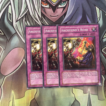 DR1-EN261 x3 Archfiend's Roar Common Excellent Condition Yugioh
