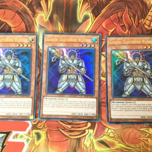 BLLR-en037 Yugioh 3x Ultra Rare Garoth, Lightsworn Warrior 1st Edition