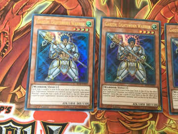 BLLR-en037 Yugioh 3x Ultra Rare Garoth, Lightsworn Warrior 1st Edition (back)
