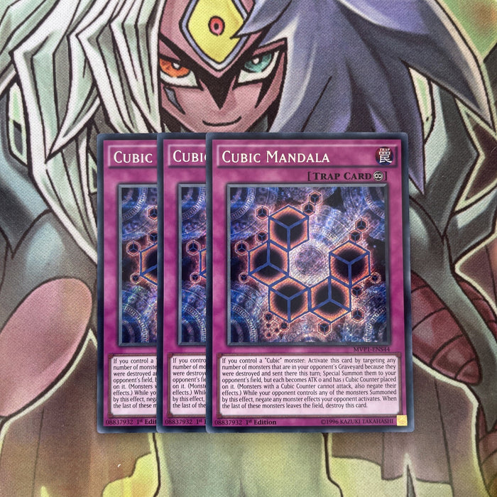 MVP1-ENS44 x3 Cubic Mandala Secret Rare Excellent Conditon Yugioh