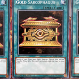 SDCL-EN027 x3 Gold Sarcophagus 1st Edition NEW YuGiOh