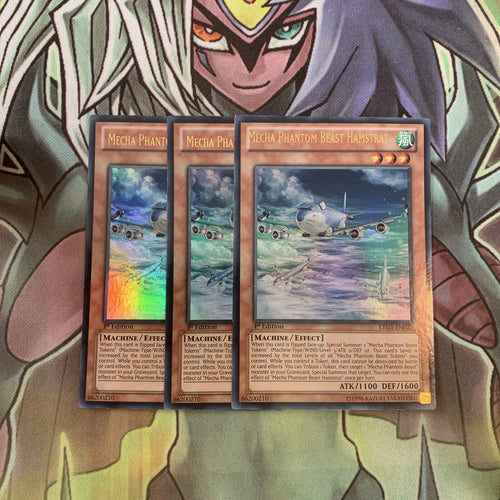 LTGY-EN025 x3 Mecha Phantom Beast Hamstrat Ultra Rare Excellent Condition Yugioh