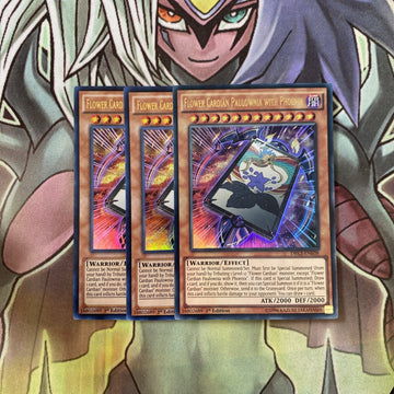 DRL3-EN038 x3 Flower Cardian Paulownia with Phoenix Ultra Excellent Yugioh