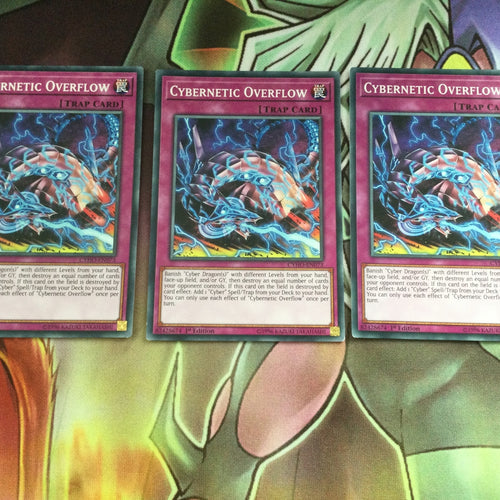 CYHO-EN073 Yugioh- 3x Cybernetic Overflow - 1st Edition - Playset