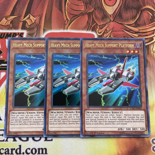 LCKC-EN022 x3 HEAVY MECH SUPPORT PLATFORM YUGIOH CARDS