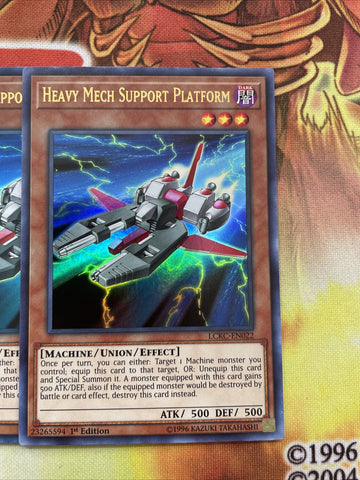 LCKC-EN022 x3 HEAVY MECH SUPPORT PLATFORM YUGIOH CARDS (back)