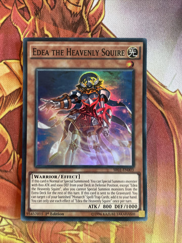 SR01 EN003 Edea The Heavenly Squire Super Rare 1st Edition Yugioh