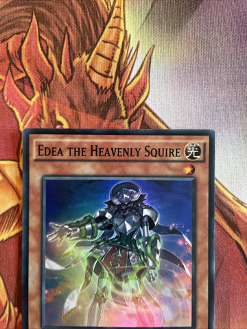 SR01 EN003 Edea The Heavenly Squire Super Rare 1st Edition Yugioh (back)
