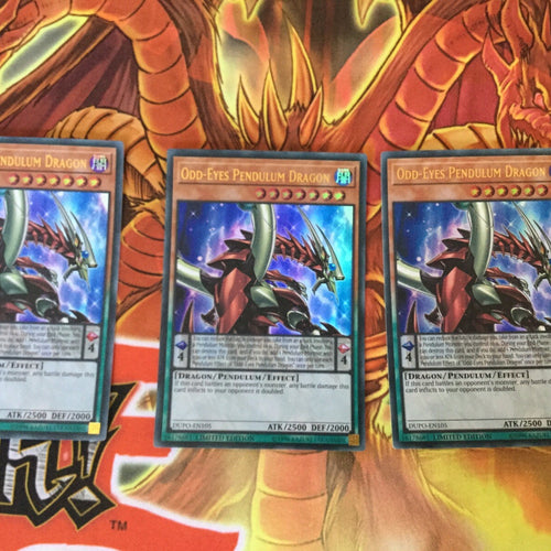 DUPO-EN105  3 x Odd-Eyes Pendulum Dragon Ultra Rare Limited Ed Yugioh