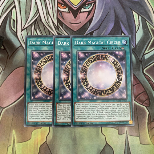 LED6-EN009 x3 Dark Magical Circle Common Excellent Condition Yugioh