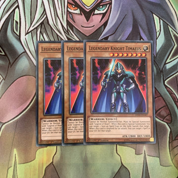 LEDD-ENA07 x3 Legendary Knight Timaeus Common Excellent Condition Yugioh
