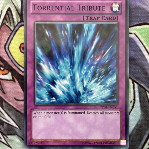 BP01-EN051 Torrential Tribute Black Rare UNL Edition Near Mint Condition Yugioh