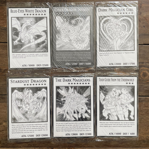 BLUE-EYES WHITE DRAGON, DARK MAGICIAN GIRL | 6 OVERSIZED GIANT Yugioh