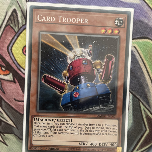 AMDE-EN046 Card Trooper Collectors Rare 1st Edition NM Yugioh Card