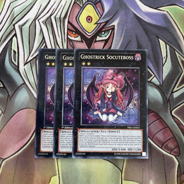 PRIO-EN051 x3 Ghostrick Socuteboss Rare Excellent Condition Yugioh