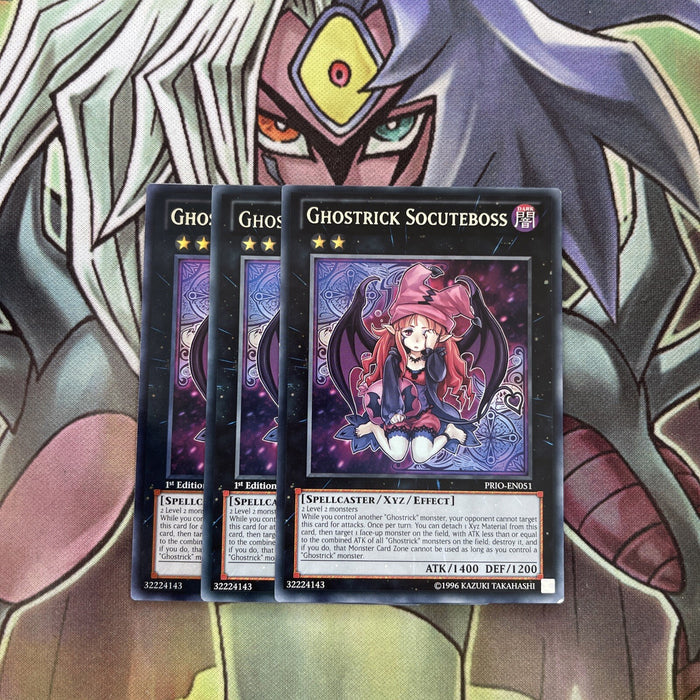 PRIO-EN051 x3 Ghostrick Socuteboss Rare Excellent Condition Yugioh