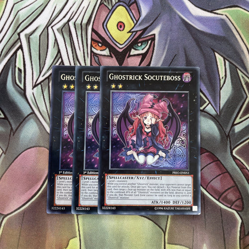 PRIO-EN051 x3 Ghostrick Socuteboss Rare Excellent Condition Yugioh