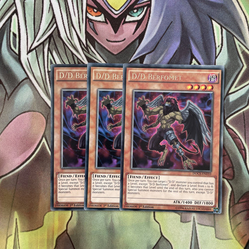 DOCS-EN010 x3 D/D Berfomet Rare Excellent Condition Yugioh