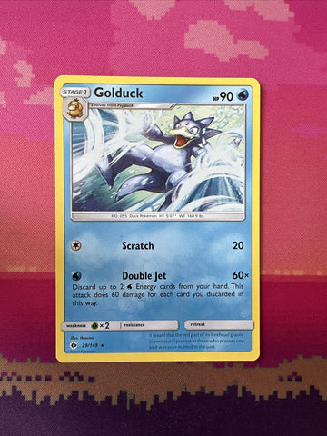 Pokemon Card Golduck Sun & Moon Rare 29/149 Near Mint