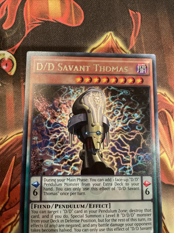 MP17-EN065 1x (EX) D/D Savant Thomas - Rare - 1st Edition YuGiOh (back)
