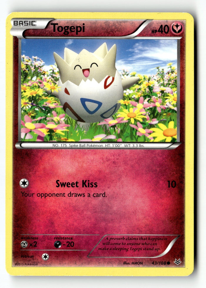 Pokemon Card Togepi LP XY - Roaring Skies 43/108