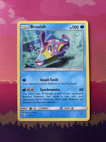 Pokemon Card Bruxish Burning Shadows Rare 38/147 Near Mint