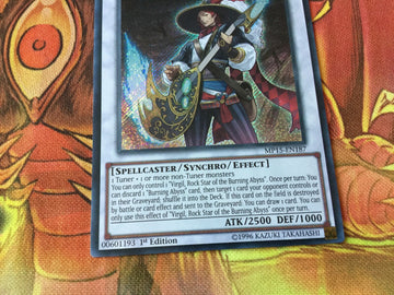 MP15-EN187 Virgil, Rock Star of the Burning Abyss Secret Rare 1st Yugioh (back)