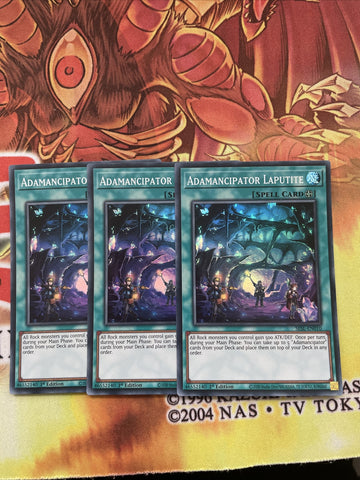 SESL-EN010 ADAMANCIPATOR LAPUTITE YUGIOH CARDS X3
