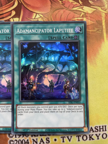 SESL-EN010 ADAMANCIPATOR LAPUTITE YUGIOH CARDS X3 (back)