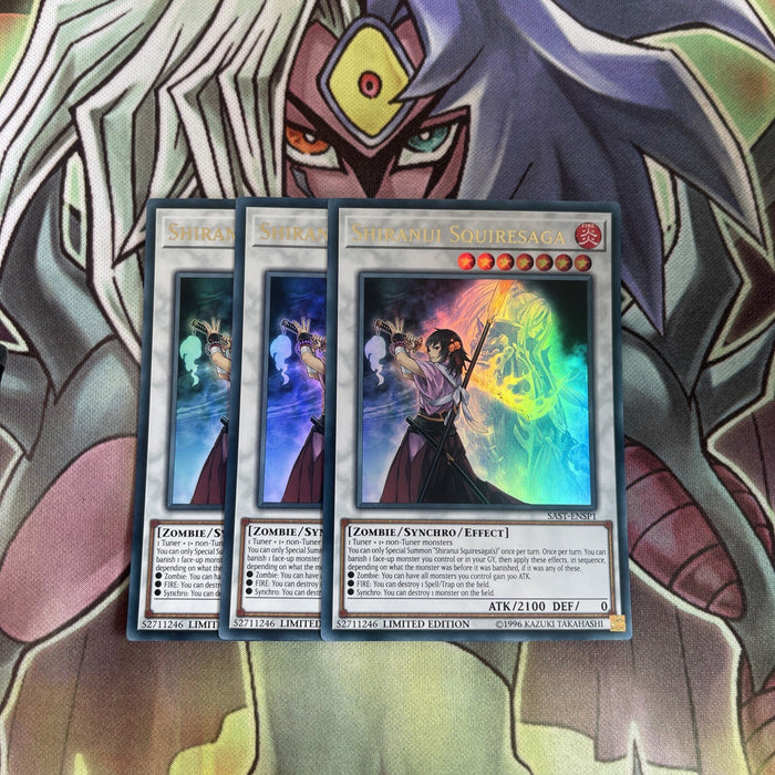 SAST-ENSP1 x3 Shiranui Squiresaga Ultra Rare Excellent Conditon Yugioh