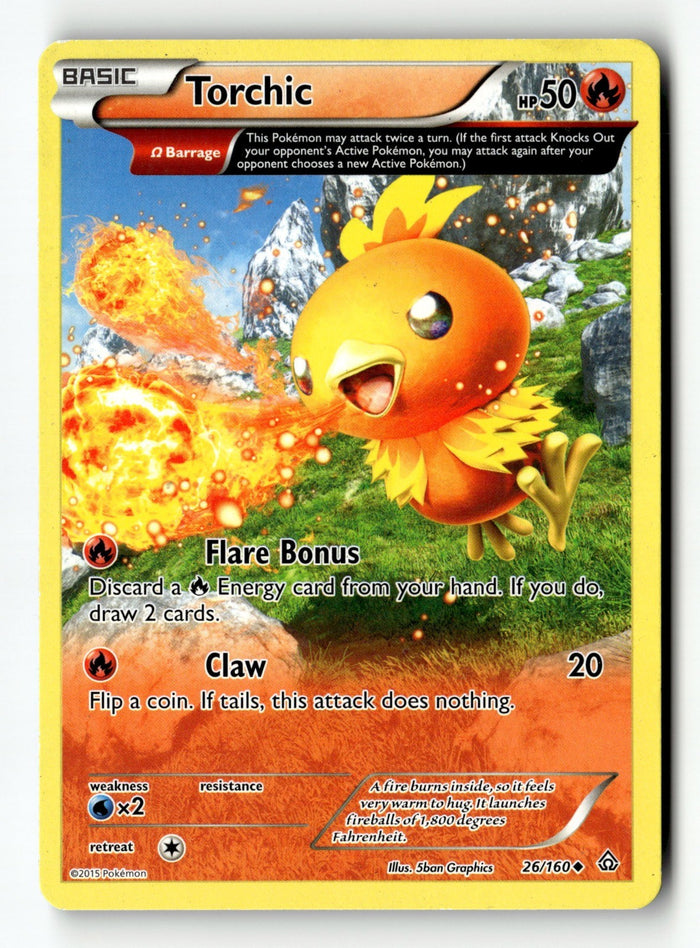 Pokemon Card Torchic (Omega) LP XY - Primal Clash 26/160