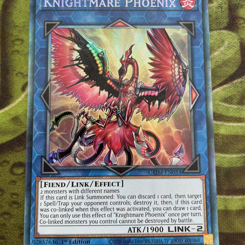 Yugioh Knightmare Phoenix Collectors Rare (GEIM-EN051) - Near Mint