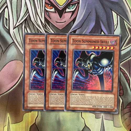 DLG1-EN065 x3 Toon Summoned Skull Common Excellent Condition Yugioh