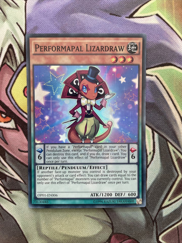 OP01-EN006 Performapal Lizardraw Super Rare Unlim Edition NM Yugioh