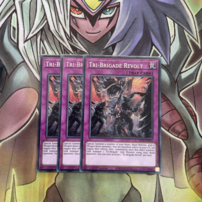 MP21-EN212 x3 Tri-Brigade Revolt Secret Rare Excellent Conditon Yugioh