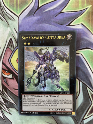 MP15-EN225 Sky Cavalry Centaurea Ultra Rare 1st Edition Yugioh Card NM Condition