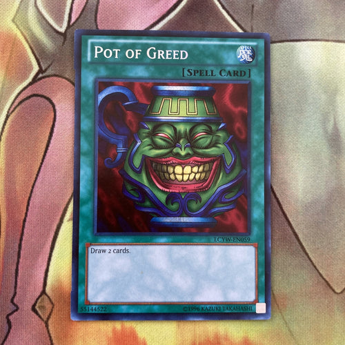 LCYW-EN059 Pot of Greed Yugioh! MISPRINT? TOP BOTTOM LEFT CARD CUT INCORRECTLY