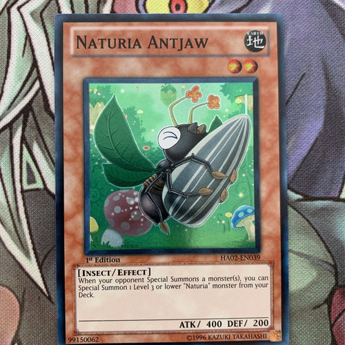 HA02-EN039 Naturia Antjaw Super Rare 1st Edition NM Yugioh Card
