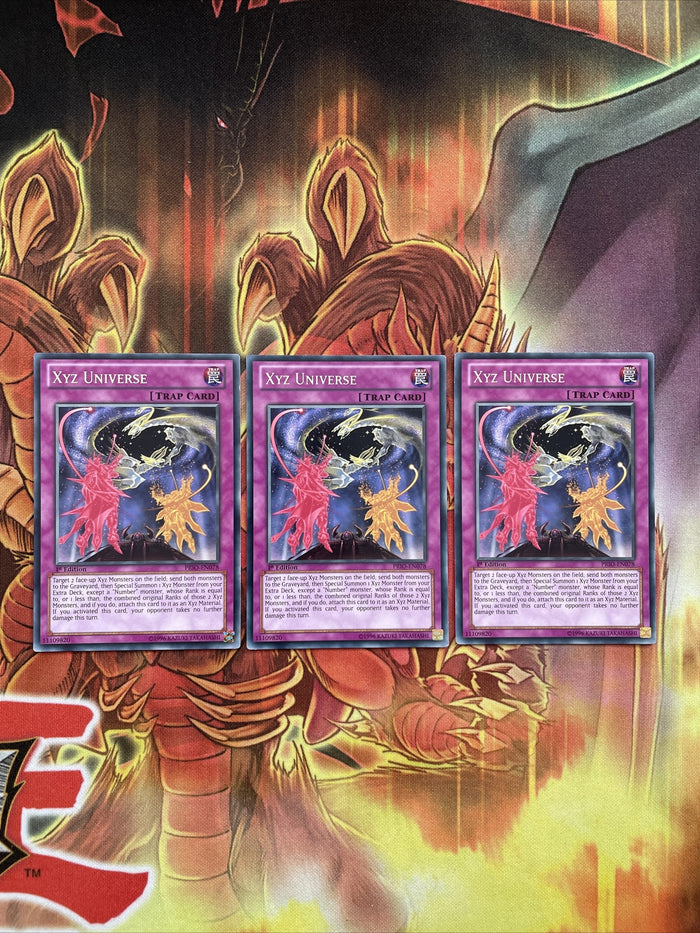 PRIO-EN078 x3 Xyz Universe - Rare - 1st Edition Yugioh