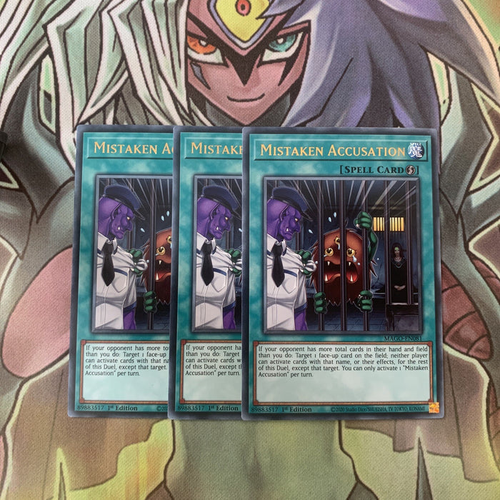 MAGO-EN081 x3 Mistaken Accusation Rare Excellent Condition Yugioh