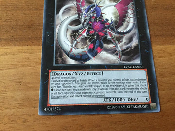 LVAL-EN050 Number C92: Heart-eartH Chaos Dragon Rare 1st Edition YuGiOh Card (back)