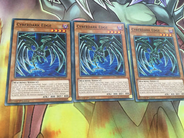 LEDU-EN027 3x Yugioh  Cyberdark Edge 1st Edition Common Card