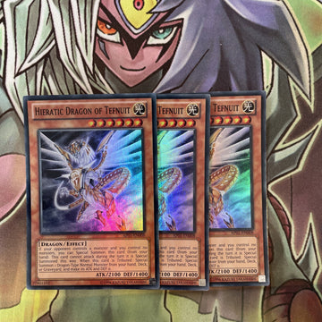 AP01-EN008 x3 Hieratic Dragon of Tefnuit Super Rare Excellent Condition Yugioh