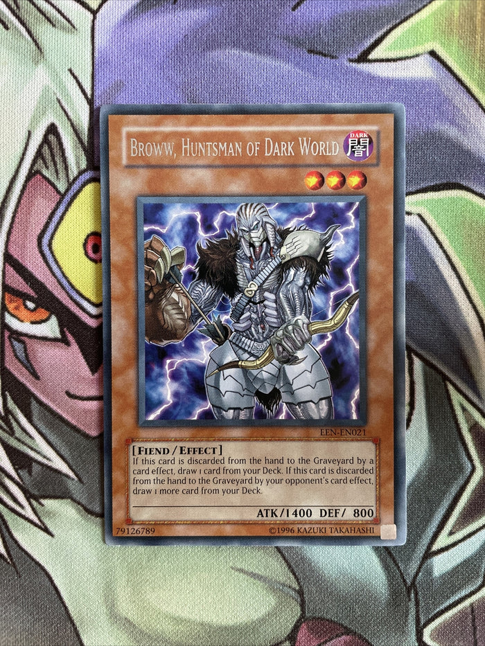 EEN-EN021 Broww, Huntsman Of Dark World Rare UNL Edition NM Yugioh Card