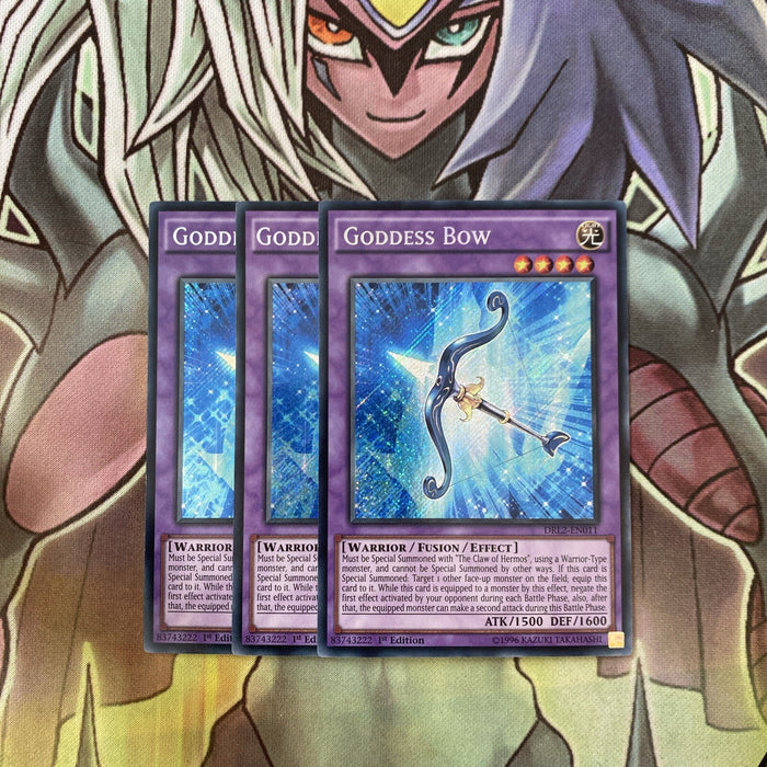 DRL2-EN011 x3 Goddess Bow Secret Rare Excellent Condition Yugioh