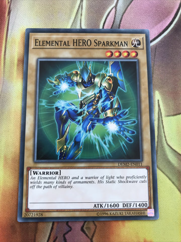 DEM2-EN011 ELEMENTAL HERO SPARKMAN NEAR MINT Yugioh